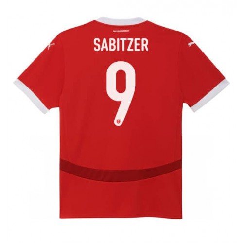 Fotbalové Dres Rakousko Marcel Sabitzer #9 Dámské Domácí ME 2024 Krátký Rukáv
